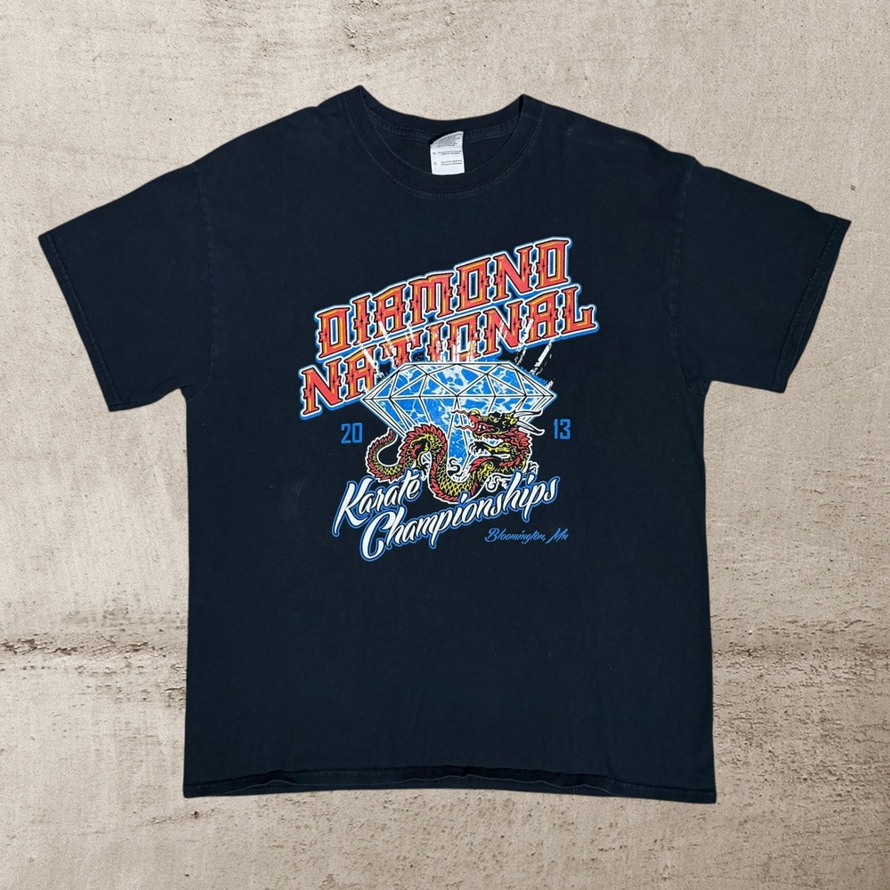 Diamond National Karate Championships T-Shirt Mens‎ Large Streetwear Graphic Tee